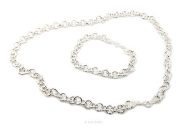 NLB|SILVER 925: Round neck necklace or bracelet woman round neck rounded whitened light