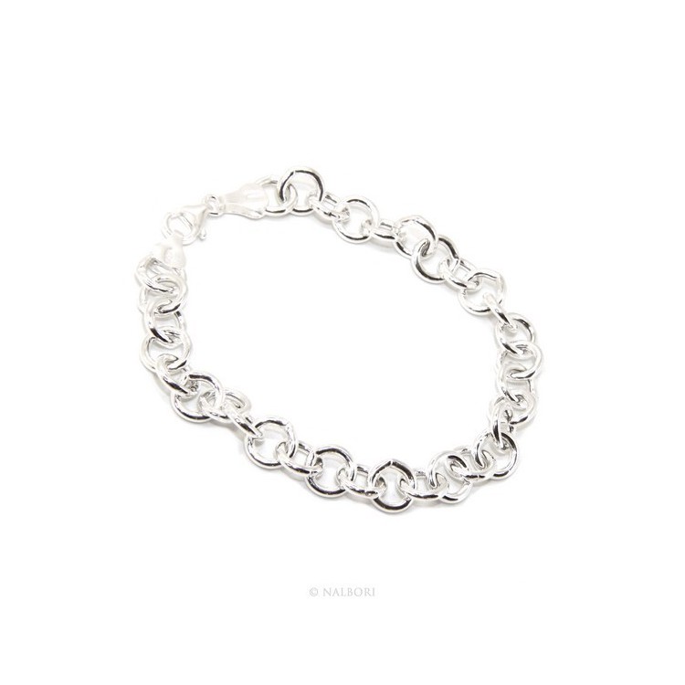 NLB|SILVER 925: Round neck necklace or bracelet woman round neck rounded whitened light
