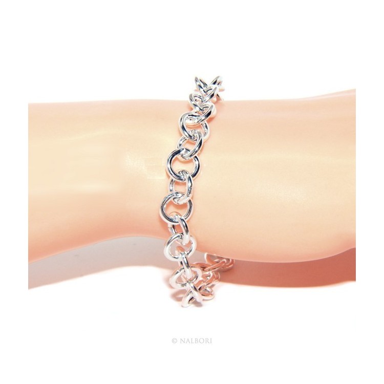 NLB|SILVER 925: Round neck necklace or bracelet woman round neck rounded whitened light
