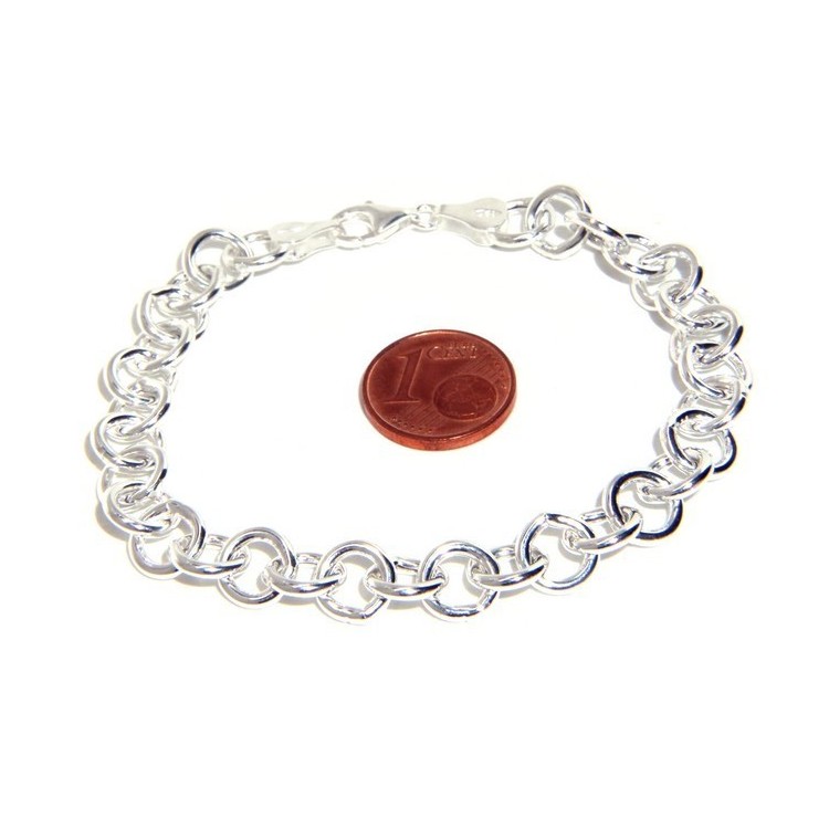 NLB|SILVER 925: Round neck necklace or bracelet woman round neck rounded whitened light