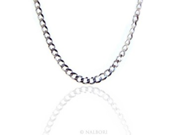 NLB|SILVER 925: Necklace or Man's Bracelet Women's Bracelet Diameter 4 mm Light Bleached