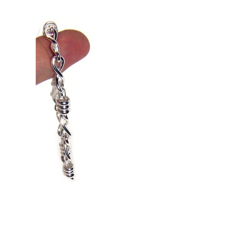 NLB|ARGENTO 925 chiaro bracciale donna infinito e rondelle 17,50 cm