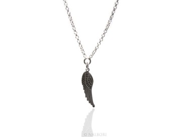 NLB|Silver 925: Necklace man or woman necklace with angel wing pendant laser cut