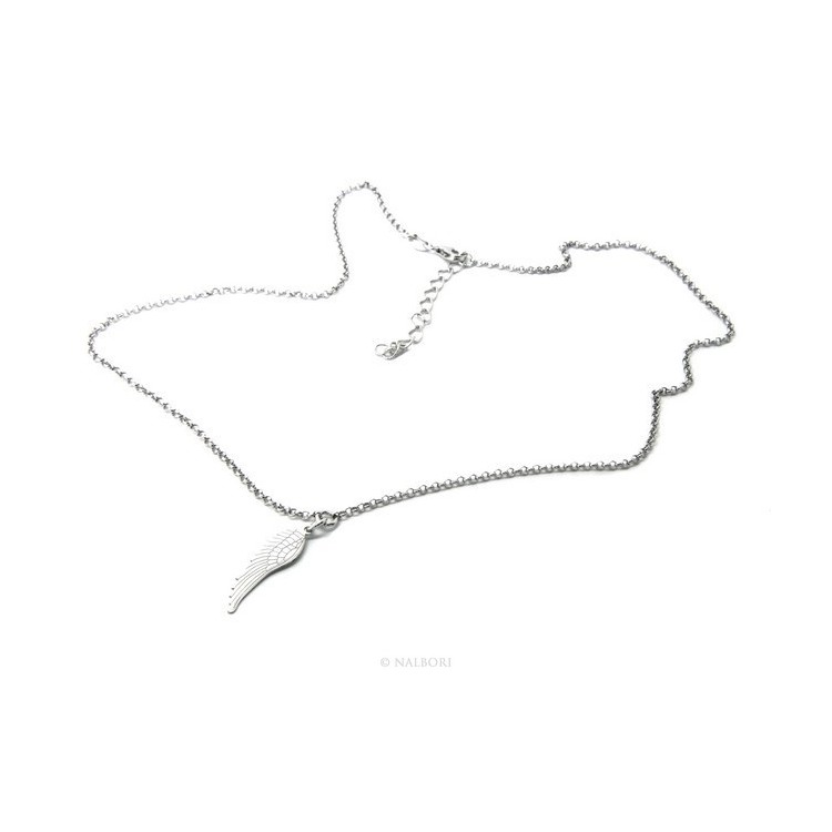 NLB|Silver 925: Necklace man or woman necklace with angel wing pendant laser cut
