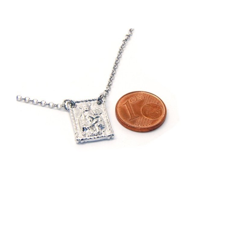 NLB|Silver 925: Necklace man or woman with Madonna pendant with baby