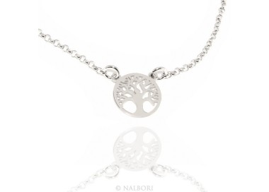 NLB|Argento 925 : Collana girocollo uomo o donna con pendente albero della vita