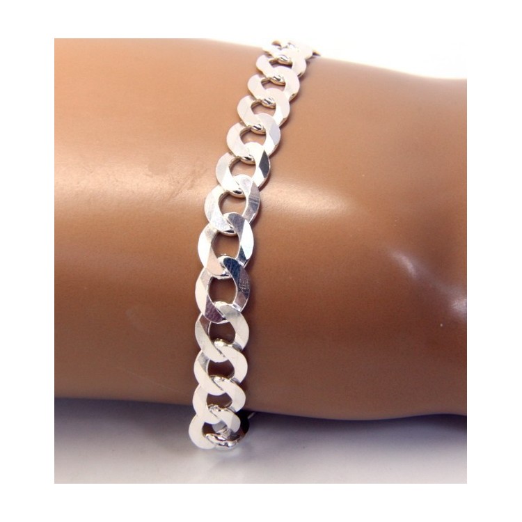 NLB|SILVER 925: Necklace or Bracelet Man 8mm Chain Jumper 8x10 Light Bulb