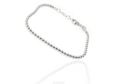 NALBORI bracelet women balls in silver 925 long or short