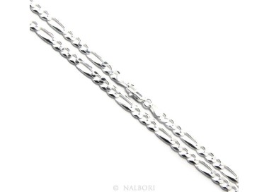 NLB|SILVER 925: Chain Necklace or Man's Bracelet with 4.5 mm thick ribbon, 4.5 cm clear