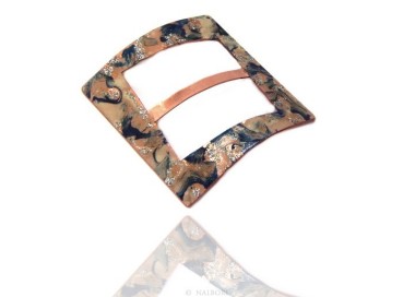 NLB|Ferma Pareo o Foulard donna Rame 999 NALBORI blu cobalto panna glitter