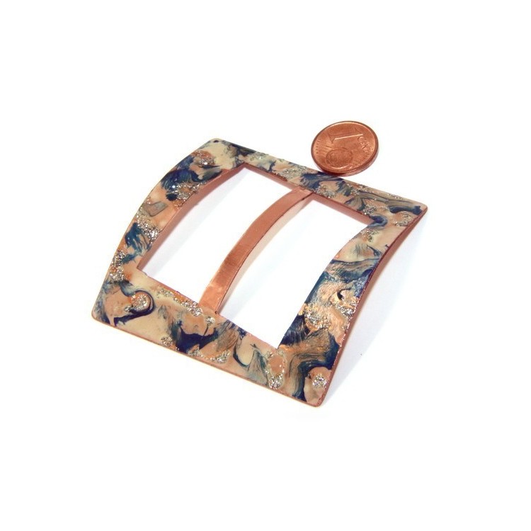 NLB|Ferma Pareo o Foulard donna Rame 999 NALBORI blu cobalto panna glitter