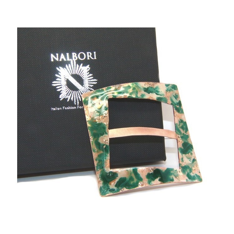 NLB|Stop or Sarong Scarf Women's 999 Copper NALBORI green glitter cream