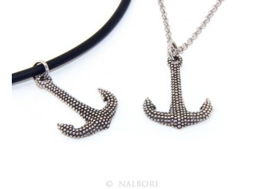 NLB|Necklace NALBORI Silver 925: exclusive handmade  with pale dark balls