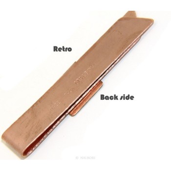 NLB|Money Clip stops NALBORI ® made of hypoallergenic copper for man with black & cream enamel