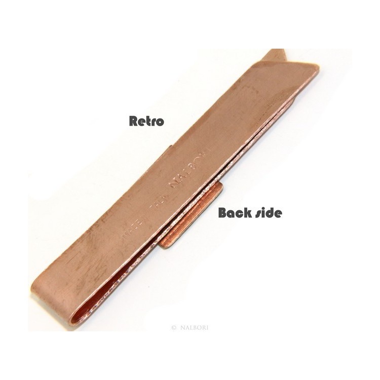 NLB|Money Clip stops NALBORI ® made of hypoallergenic copper for man with black & cream enamel