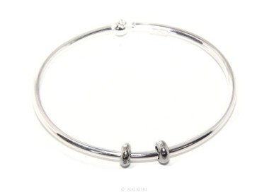 NLB|SILVER 925: woman bracelet for patented CHARMs BEADS closing pendants oval midsize