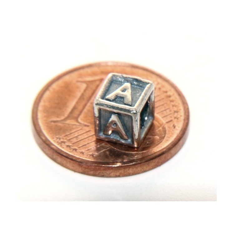 NLB|ARGENTO 925 : CHARME letterine cubetti e stop per Bracciale serie Nalbori componibili