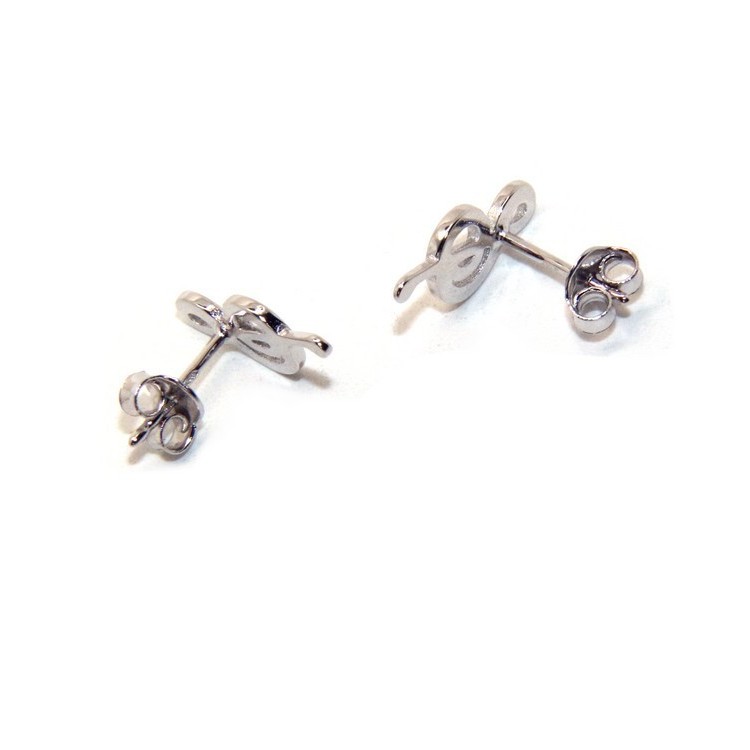 NLB|Earrings 925 silver or silver man with mirror speculum SOL key
