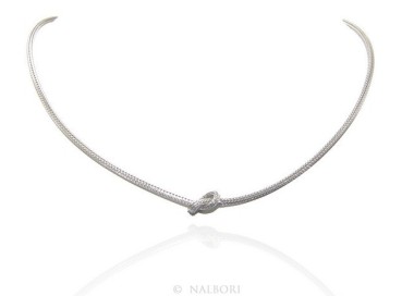 NLB|925: Necklace fox tail wire with simple knot for men and women Nalbori