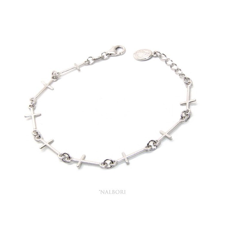 NLB|Rosary series bracelet for men or women in 925 sterling silver pendant of the miraculous madonna. Mis 16.50 - 19.50 cm