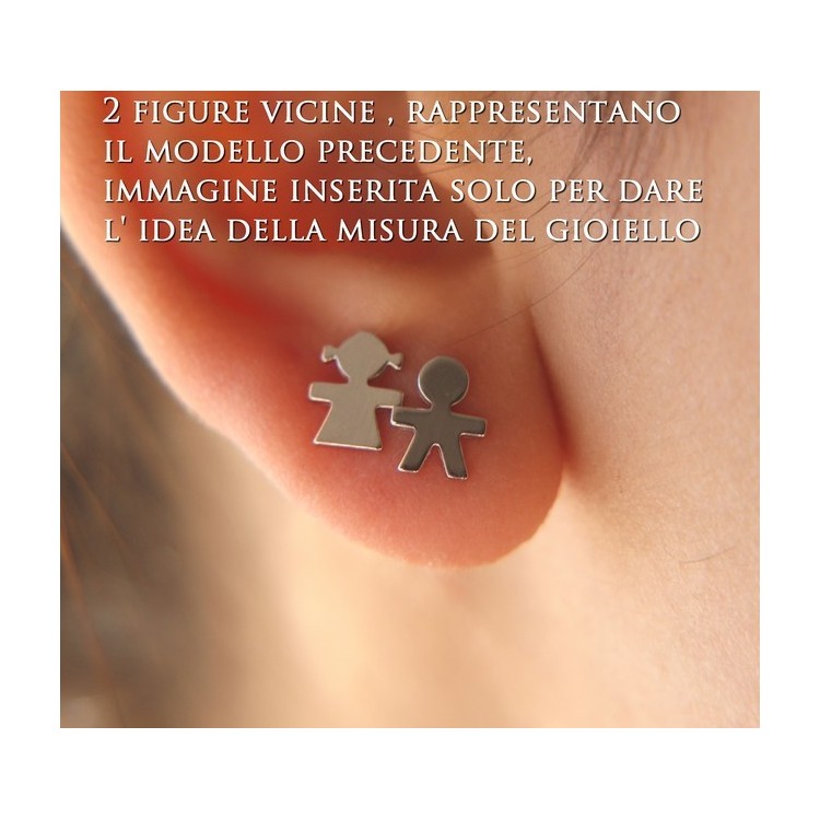 NALBORI orecchini Argento 925 massiccio bambino bimbo o Bambina bimba Oro Giallo bianco chiaro e satinato