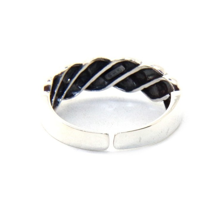 NLB|Silver 925: Ring man faith woman braid braid open adjustable dark band