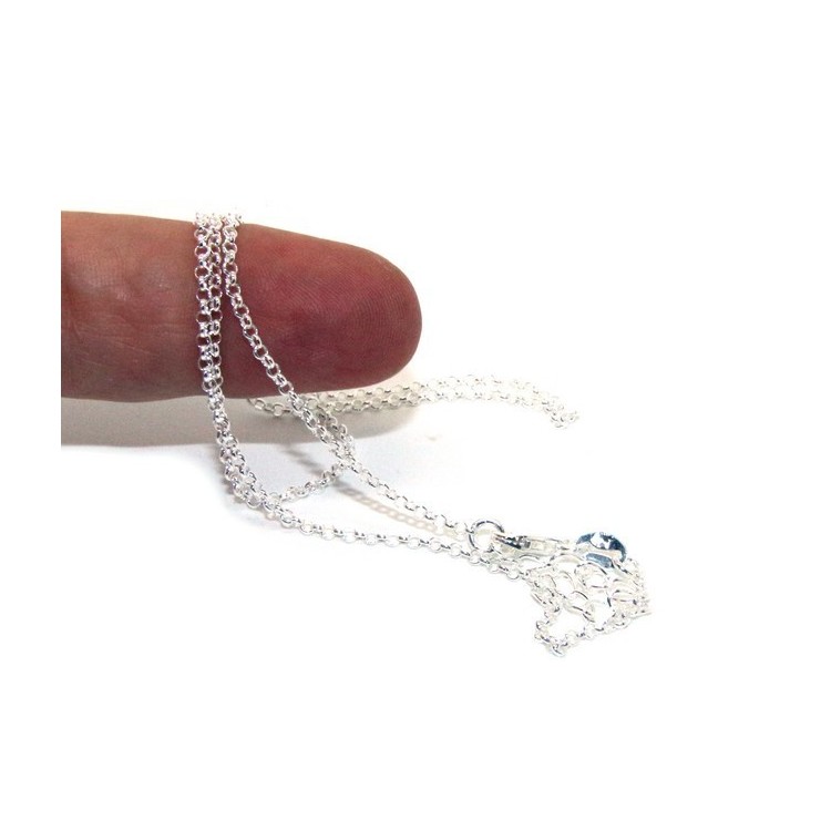 NALBORI collana donna o uomo rolo' ARGENTO 925 cm 45 + 5 in 2 colori