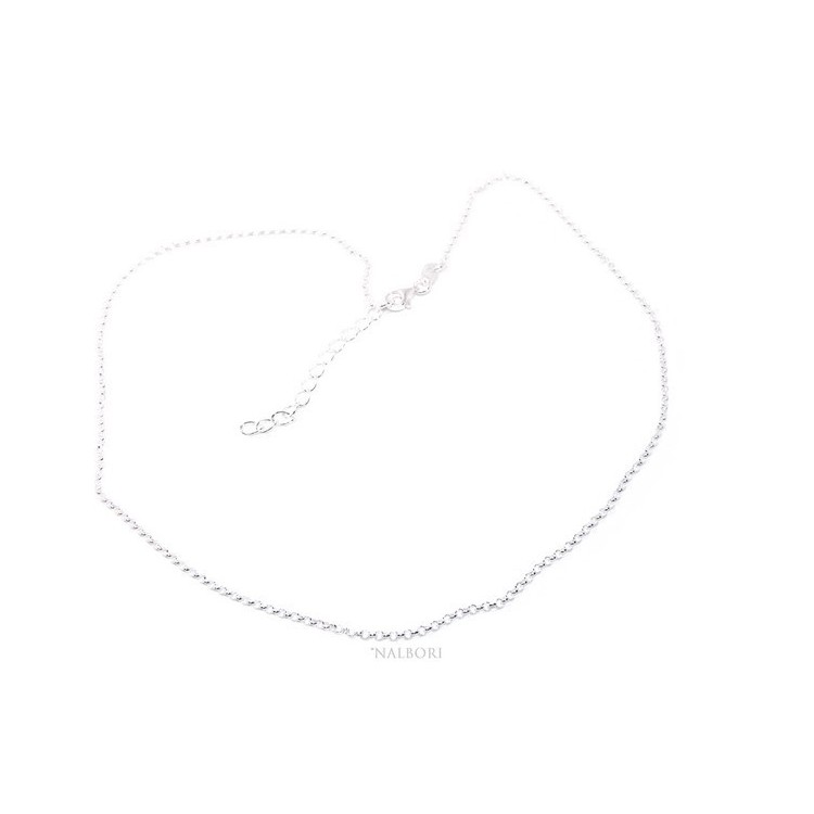 NALBORI collana donna o uomo rolo' ARGENTO 925 cm 45 + 5 in 2 colori