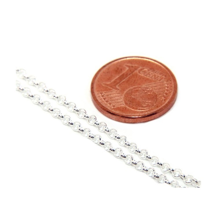 NALBORI necklace woman or man rolo 'SILVER 925 cm 45 + 5 in 2 colors