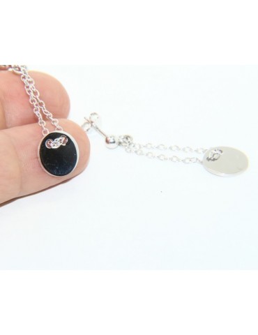 Argento 925 : orecchini donna con pallina e ciondolo a bottone