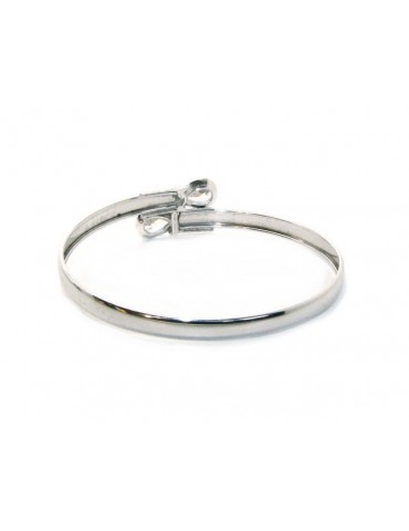 ARGENTO 925 : Bracciale donna schiava aperto contrarie' zircone bianco goccia 2 griffe