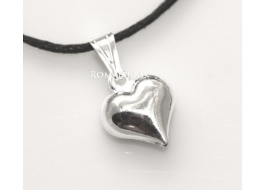 NLB|Argento 925 : Pendente cuore piccolo a punta con laccio catena collana
