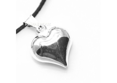 NLB|Argento 925 : Pendente cuore medio a punta con laccio catena collana