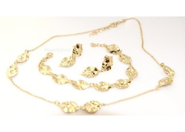 NLB|Gioielli donna in argento 925 realizzati in microfusione foglia oro