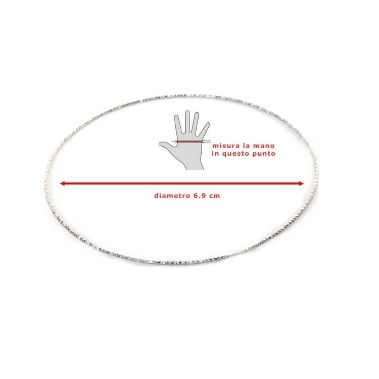 NLB|Silver 925 Bracelet bangle woman diamond circles 5 pieces