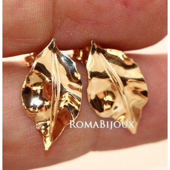 NLB|Gioielli donna in argento 925 realizzati in microfusione foglia oro 