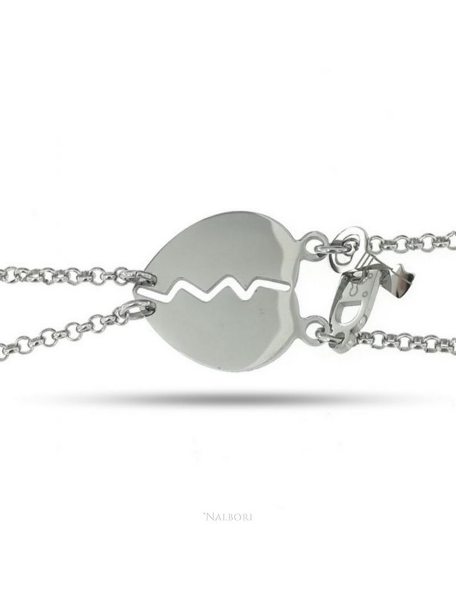 bracciale acciaio anallergico doppio lui lei cuore lucchetto chiave bracciale acciaio anallergico doppio lui lei cuore lucchetto chiave