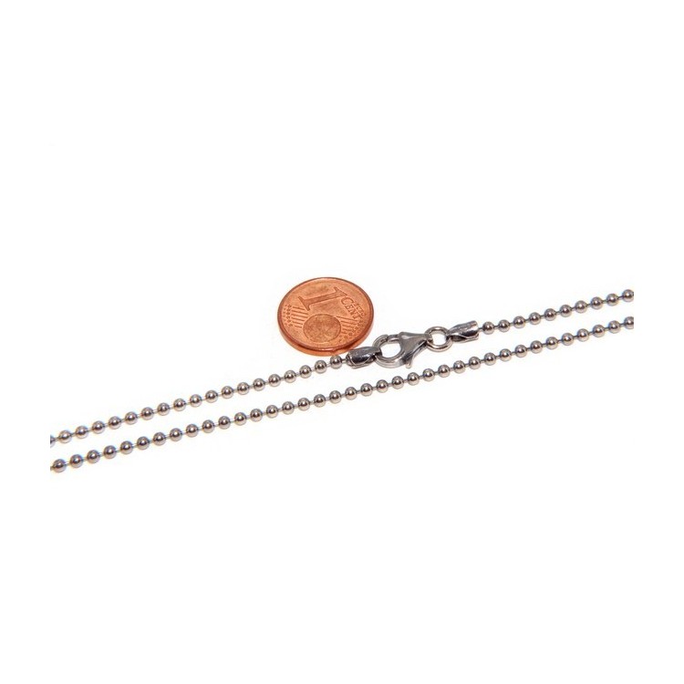 NLB|ARGENTO 925 : Girocollo collana pallini palline balls 2,0 mm varie lunghezze modello scuro anticato