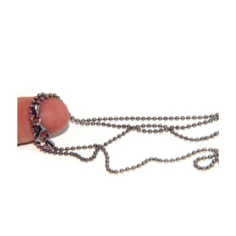 NLB|SILVER 925: Choker necklace balls balls balls 2.0 mm various lengths dark antique model