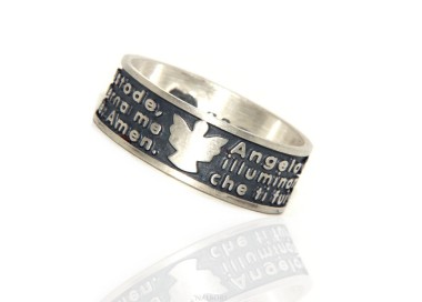 NLB|Silver 925 ring for men women band prayer Angel of God Italian
Mistika series by Nalbori ®
