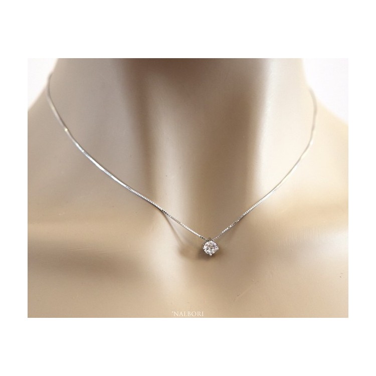 NLB|Collana Collier donna pendente passante punto luce griffe 5 mm