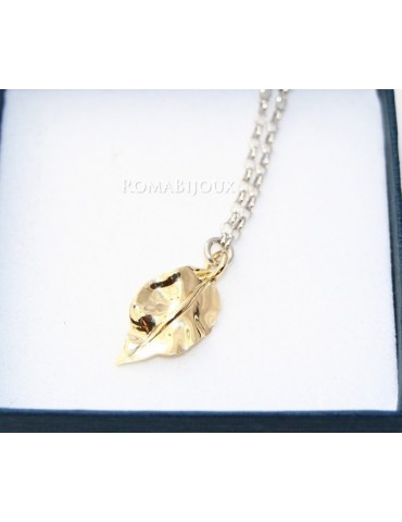 Gioielli donna in argento 925 realizzati in microfusione foglia oro 