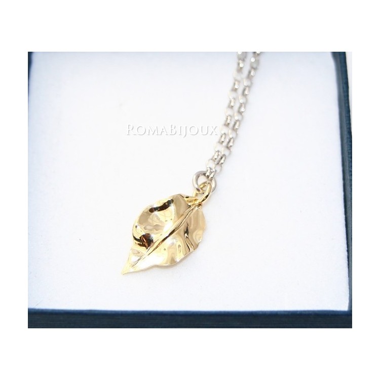 NLB|Gioielli donna in argento 925 realizzati in microfusione foglia oro 