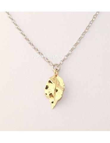 Gioielli donna in argento 925 realizzati in microfusione foglia oro 
