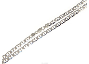 NLB|SILVER 925: Necklace or Bracelet man marine navy crosspiece 7 x 13 mm solid full diamond
