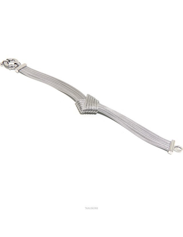 ARGENTO 925 Bracciale da donna fox tail 5 fili con nodo semplice ARGENTO 925 Bracciale da donna fox tail 5 fili con nodo semplice