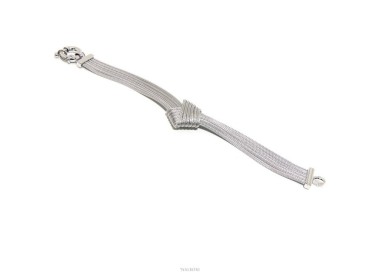 NLB|ARGENTO 925 Bracciale da donna fox tail 5 fili con nodo semplice