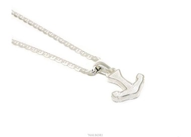 NLB|SILVER 925 solid: necklace for men with marine link pendant