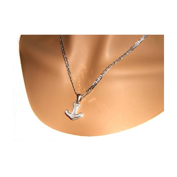 NLB|SILVER 925 solid: necklace for men with marine link pendant