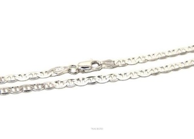 NLB|ARGENTO 925 : Collana girocollo uomo catena maglia marina 3 mm massiccia chiara